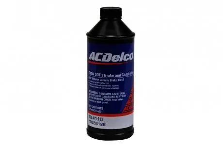 Рідина гальмівна DOT3 473ml ACDelco 104110