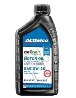 Олива двигуна 0W20 Dexos 1 Full Synt (0,946 ml) ACDelco 109322
