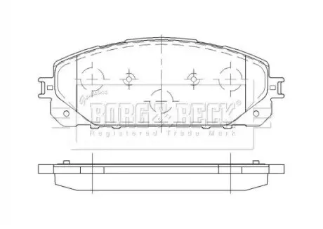 Гальмівні колодки (набір) BORG & BECK BBP2485
