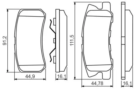 Гальмівні колодки MITSUBISHI Grandis/Montero/Pajero/Shogun BOSCH 0 986 495 357