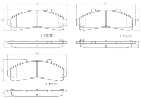 Гальмівні колодки, дискове гальмо (набір) BREMBO P24041