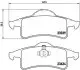 Колодки гальмівні дискові задні, Jeep Cherokee, Grand Cherokee 95-05 BREMBO P37006 (фото 1)