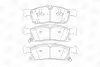 Колодки гальмові дискові передні JEEP GRAND CHEROKEE IV (WK, WK2) CHAMPION 573459CH (фото 2)