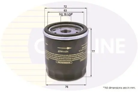 Фільтр масла COMLINE CTY11171