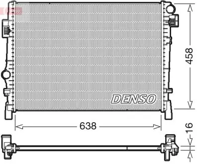 Радіатор двигуна, головний DENSO DRM09054