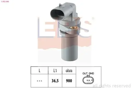 Датчик імпульсів Fiat/Opel 1.6D Multijet/1.9Cdti/2.0Cdti EPS 1.953.440