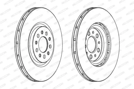 Диск гальмівний FERODO DDF1455C1