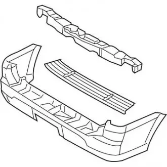 Бампер задній FORD 2L7Z17K835CAA