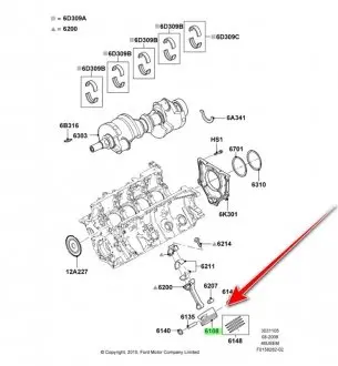Поршень FORD 8R3Z6108D