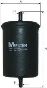 Фільтр паливний M-FILTER BF674