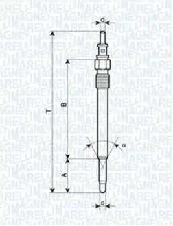 Свічка розжарювання MAGNETI MARELLI 062900012304