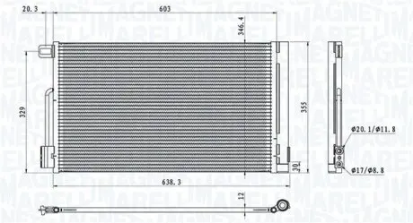 Радіатор кондиціонера MAGNETI MARELLI 350203611000