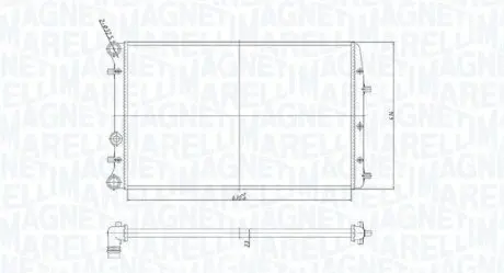 Радіатор, охолодження двигуна MAGNETI MARELLI 350213841000