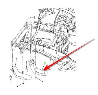 Повітропровід лівий MOPAR 5029993AC