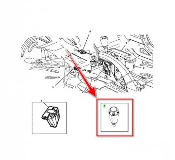 Ручка перемикання передач MOPAR 52124523AA