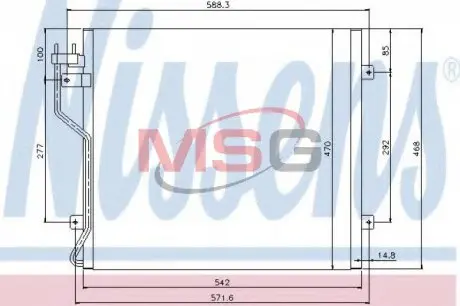 Радіатор кондиціонера NISSENS 94773