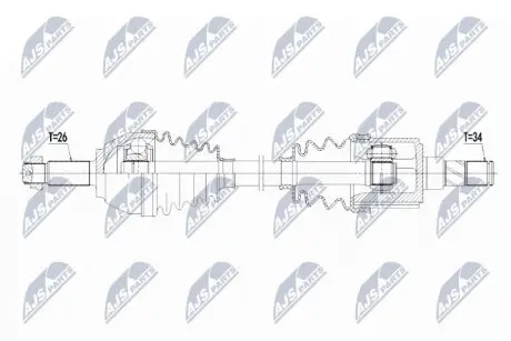ПІВВІСЬ | MINI COUNTRYMAN COOPER S/COOPER S ALL4, ONE D/COOPER D/SD 11-16, PACEMAN COOPER ALL4,COOPER S, COOPER S/D/SD ALL4, JCW 11-16 /ПЕРЕД,ЛІВ/ NTY NPWBM125