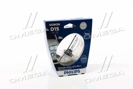 Лампа ксенонова D1S 85V 35W P32d-3 WhiteVision gen2 5000K (вір-во) PHILIPS 85415WHV2S1