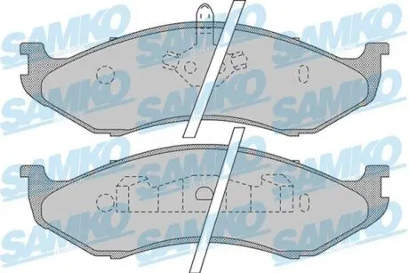 Гальмівні колодки, дискове гальмо (набір) SAMKO 5SP896