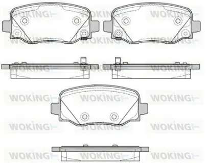 Гальмівні колодки задні Fiat 500/Jeep Compass/Renegade 14- WOKING P14783.02