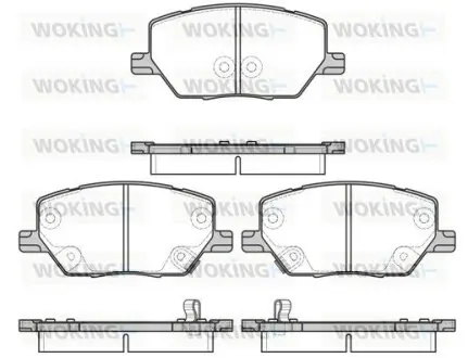 Гальмівні колодки перед. Fiat 500X / Jeep Renegade1.4-2.0 14- WOKING P17403.02