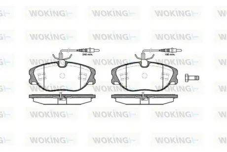 Гальмівні колодки WOKING P2053.44