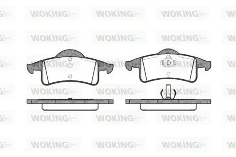 Гальмівні колодки задн. Cherokee/Grand Cherokee (99-10) WOKING P6583.00