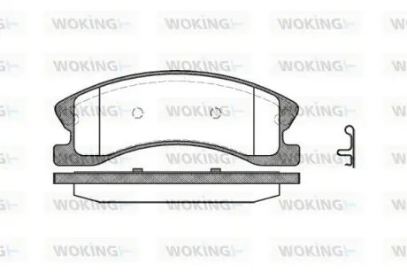 Гальмівні колодки перед. Grand Cherokee 99-05 2.7-4.7 WOKING P8733.02