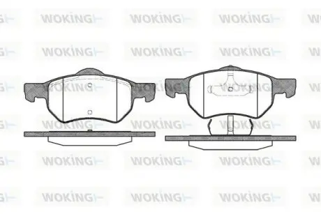 Колодки гальмівні WOKING P9823.00